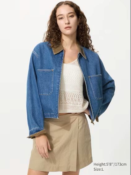 uniqlo zip up short jacket